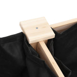 Planter with Liner 203x53x76 cm Solid Wood Fir - Rear View