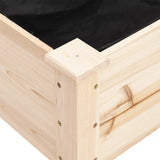 Planter with Liner 203x53x76 cm Solid Wood Fir - Close-Up Angle