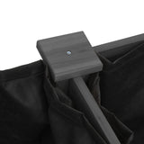 Planter with Liner Grey 203x53x76 cm Solid Wood Fir - Rear View