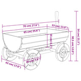 Decorative Wagon 70x43x54 cm Solid Wood Fir