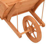 Wheelbarrow Planter 128x45.5x43 cm Solid Wood Fir - Close-Up Angle