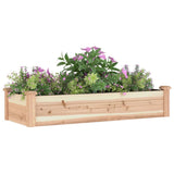 Garden Raised Bed with Liner 120x45x25 cm Solid Wood Fir - Side View