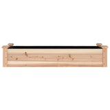 Garden Raised Bed with Liner 120x45x25 cm Solid Wood Fir - Top-Down View