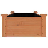 Garden Raised Bed with Liner Brown 120x45x25 cm Solid Wood Fir - 45-Degree Angle