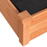 Garden Raised Bed with Liner Brown 120x45x25 cm Solid Wood Fir - Close-Up Angle