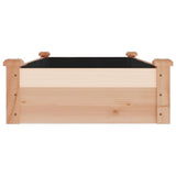 Garden Raised Bed with Liner 120x60x25 cm Solid Wood Fir