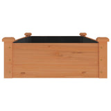 Garden Raised Bed with Liner Brown 120x60x25 cm Solid Wood Fir