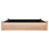 Garden Raised Bed with Liner 120x120x25 cm Solid Wood Fir