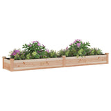 Garden Raised Bed with Liner 240x45x25 cm Solid Wood Fir - Side View