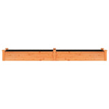 Garden Raised Bed with Liner Brown 240x45x25 cm Solid Wood Fir