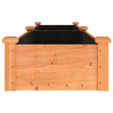 Garden Raised Bed with Liner Brown 240x45x25 cm Solid Wood Fir - 45-Degree Angle