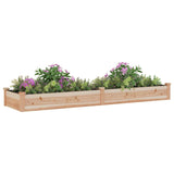 Garden Raised Bed with Liner 240x60x25 cm Solid Wood Fir - Side View