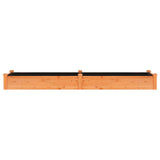 Garden Raised Bed with Liner Brown 240x60x25 cm Solid Wood Fir