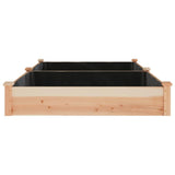 Garden Raised Bed with Liner 240x120x25 cm Solid Wood Fir - 45-Degree Angle