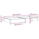 Garden Raised Bed with Liner 240x120x25 cm Solid Wood Fir - Low Angle