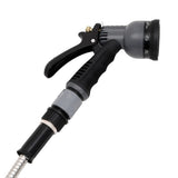 Garden Hose with Spray Nozzle Silver 0.6