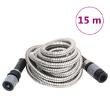 Garden Hose with Spray Nozzle Silver 0.6