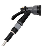 Garden Hose with Spray Nozzle Silver 0.6