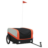 Bike Trailer Black and Orange 45 kg Iron - Front View