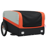 Bike Trailer Black and Orange 45 kg Iron - Top-Down View