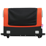 Bike Trailer Black and Orange 45 kg Iron - Rear View