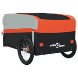 Bike Trailer Black and Orange 45 kg Iron - Low Angle
