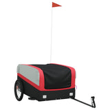 Bike Trailer Black and Red 45 kg Iron - Front View