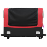 Bike Trailer Black and Red 45 kg Iron - Rear View