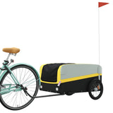 Bike Trailer Black and Yellow 45 kg Iron - Side View
