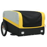 Bike Trailer Black and Yellow 45 kg Iron - Top-Down View