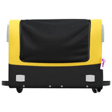 Bike Trailer Black and Yellow 45 kg Iron - Rear View