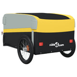 Bike Trailer Black and Yellow 45 kg Iron - Low Angle