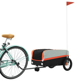 Bike Trailer Black and Orange 30 kg Iron - Side View