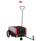 Bike Trailer Black and Red 30 kg Iron - Front View