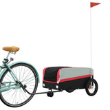 Bike Trailer Black and Red 30 kg Iron - Side View