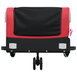 Bike Trailer Black and Red 30 kg Iron - Rear View