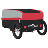 Bike Trailer Black and Red 30 kg Iron - Low Angle