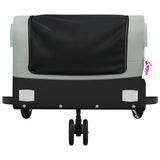 Bike Trailer Black and Grey 30 kg Iron - Rear View
