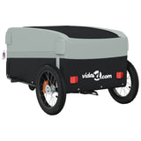 Bike Trailer Black and Grey 30 kg Iron - Low Angle