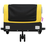Bike Trailer Black and Yellow 30 kg Iron - Rear View