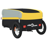 Bike Trailer Black and Yellow 30 kg Iron - Low Angle