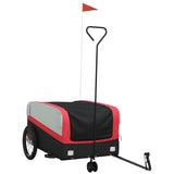 Bike Trailer Black and Red 45 kg Iron - Front View