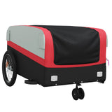 Bike Trailer Black and Red 45 kg Iron - Top-Down View