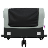 Bike Trailer Black and Grey 45 kg Iron - Rear View