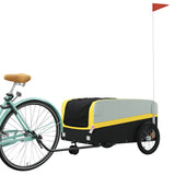 Bike Trailer Black and Yellow 45 kg Iron - Side View
