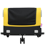 Bike Trailer Black and Yellow 45 kg Iron - Rear View