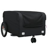 Bike Trailer Black 45 kg Iron - Top-Down View