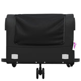 Bike Trailer Black 45 kg Iron - Rear View