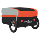 Bike Trailer Black and Orange 45 kg Iron - Low Angle