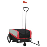 Bike Trailer Black and Red 45 kg Iron - Front View